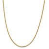 16" 14k Yellow Gold 2.3mm Flat Beveled Curb Chain Necklace