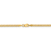 22" 14k Yellow Gold 2.3mm Flat Beveled Curb Chain Necklace