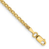 10" 14k Yellow Gold 1.8mm Lightweight Flat Bismark Chain Anklet