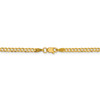 18" 14k Yellow Gold 3.1mm Lightweight Flat Cuban Chain Necklace