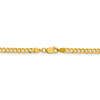 18" 14k Yellow Gold 3.7mm Lightweight Flat Cuban Chain Necklace