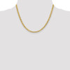 18" 14k Yellow Gold 3.7mm Lightweight Flat Cuban Chain Necklace