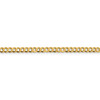 24" 14k Yellow Gold 3.7mm Lightweight Flat Cuban Chain Necklace