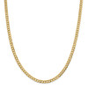 16" 14k Yellow Gold 4.7mm Lightweight Flat Cuban Chain Necklace