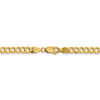 24" 14k Yellow Gold 4.7mm Lightweight Flat Cuban Chain Necklace