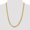 20" 14k Yellow Gold 7.2mm Lightweight Flat Cuban Chain Necklace