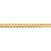 20" 14k Yellow Gold 7.2mm Lightweight Flat Cuban Chain Necklace