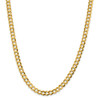 20" 14k Yellow Gold 7.2mm Lightweight Flat Cuban Chain Necklace