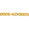 24" 14k Yellow Gold 9.4mm Lightweight Flat Cuban Chain Necklace