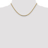 16" 14k Tri-color Gold 2.75mm Rose & White Rhodium-plating Pave Valentino Chain Necklace
