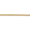 16" 14k Tri-color Gold 2.75mm Rose & White Rhodium-plating Pave Valentino Chain Necklace