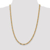 16" 14k Tri-color Gold 4.65mm Rose & White Rhodium-plating Pave Valentino Chain Necklace