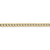 16" 14k Yellow Gold 4.3mm Semi-solid w/ Rhodium-plating Pave Curb Chain Necklace