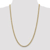 20" 14k Yellow Gold 4.3mm Semi-solid w/ Rhodium-plating Pave Curb Chain Necklace