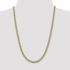 18" 14k Yellow Gold 5.2mm Semi-solid w/ Rhodium-plating Pave Curb Chain Necklace