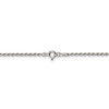 18" Rhodium-plated Sterling Silver 1.7mm Diamond-cut Rope Chain Necklace w/2in ext.