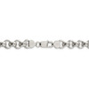 7.5" Sterling Silver 9.5mm Semi-solid Rolo Chain Bracelet