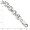 8.5" Sterling Silver 9.5mm Semi-solid Rolo Chain Bracelet