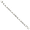 8" Sterling Silver 8mm Fancy Rolo Chain Bracelet