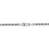 8" 14k White Gold 3.0mm Diamond-cut Quadruple Rope Chain Bracelet