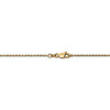 22" 14k Yellow Gold 1.15mm Diamond-cut Machine-made Rope Chain Necklace