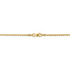 16" 14k Yellow Gold 1.50mm Regular Rope Chain Necklace