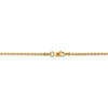22" 14k Yellow Gold 1.50mm Regular Rope Chain Necklace