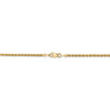 16" 14k Yellow Gold 2.25mm Regular Rope Chain Necklace