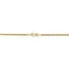 22" 14k Yellow Gold 2.25mm Regular Rope Chain Necklace