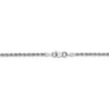 16" 14k White Gold 2mm Diamond-cut Rope with Lobster Clasp Chain Necklace