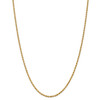 24" 14k Yellow Gold 2.25mm Diamond-cut Rope with Lobster Clasp Chain Necklace