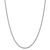 16" 14k White Gold 2.25mm Diamond-cut Rope with Lobster Clasp Chain Necklace