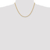 18" 14k Yellow Gold 2.75mm Diamond-cut Rope with Lobster Clasp Chain Necklace