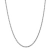 30" 14k White Gold 3mm Diamond-cut Rope with Lobster Clasp Chain Necklace