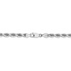 24" 14k White Gold 4.5mm Diamond-cut Rope with Lobster Clasp Chain Necklace