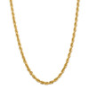16" 14k Yellow Gold 5.5mm Diamond-cut Rope with Lobster Clasp Chain Necklace