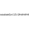 24" 14k White Gold 5.5mm Diamond-cut Rope with Lobster Clasp Chain Necklace
