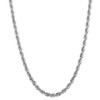24" 14k White Gold 5.5mm Diamond-cut Rope with Lobster Clasp Chain Necklace