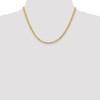 18" 14k Yellow Gold 4mm Semi-Solid Anchor Chain Necklace