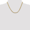 18" 14k Yellow Gold 4.75mm Semi-Solid Anchor Chain Necklace