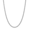 18" 14k White Gold 4.3mm Semi-Solid Curb Chain Necklace