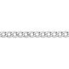 16" 14k White Gold 5.25mm Semi-Solid Curb Chain Necklace