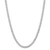 18" 14k White Gold 5.25mm Semi-Solid Curb Chain Necklace