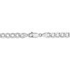 20" 14k White Gold 5.25mm Semi-Solid Curb Chain Necklace