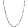 20" 14k White Gold 5.25mm Semi-Solid Curb Chain Necklace