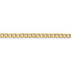 16" 14k Yellow Gold 4.3mm Semi-Solid Curb Chain Necklace