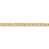 18" 14k Yellow Gold 4.3mm Semi-Solid Curb Chain Necklace