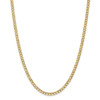 18" 14k Yellow Gold 4.3mm Semi-Solid Curb Chain Necklace