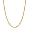 20" 14k Yellow Gold 4.3mm Semi-Solid Curb Chain Necklace