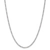 24" 14k White Gold 2.5mm Semi-Solid Figaro Chain Necklace